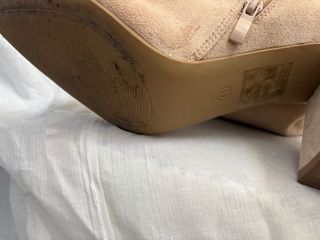 Botas de tacón altas beige