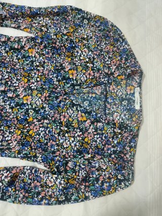 Vestido largo estampado flores