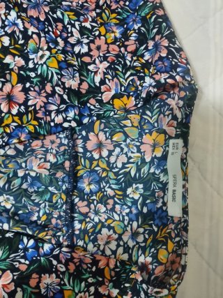 Vestido largo estampado flores