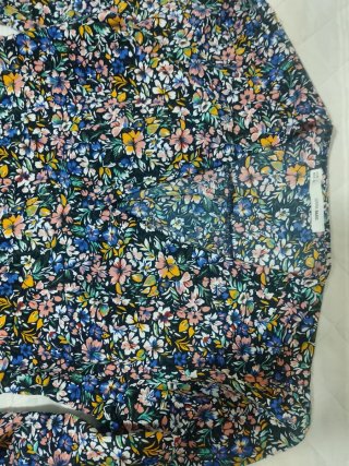 Vestido largo estampado flores