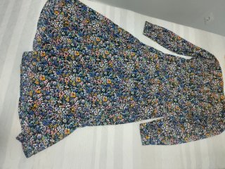 Vestido largo estampado flores