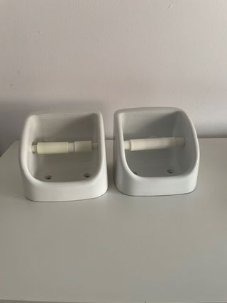 Portarrollos de porcelana blanco