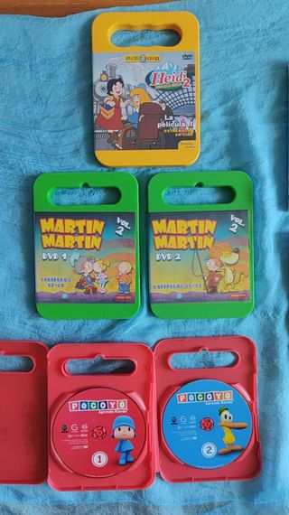 Lote 21 DVD Infantil: Pocoyó,Caillou,Marvel,Disney