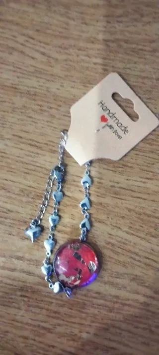 Collana farfalla resina glitterata