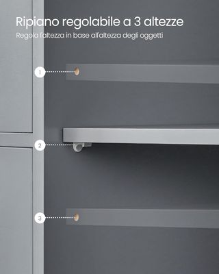 Mueble De Baño, Mueble Para Baño Estrecho, Organizador, Cajonera, Con 4 Cajones, Puerta, Estante Regulable, 30 X 55 X 82 Cm, Gris Tortora