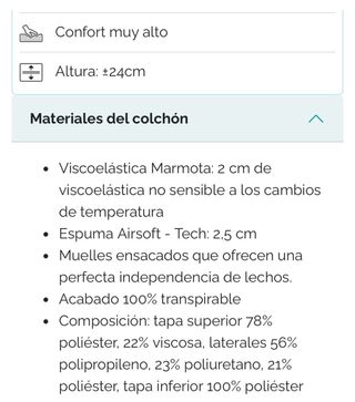 Colchón Marmota 90x200