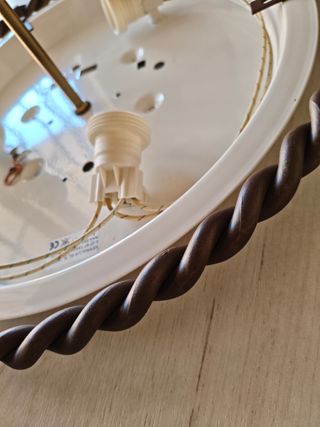 Plafón Techo Vintage Cristal y Metal