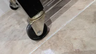 Mueble auxiliar cocina negro y metal