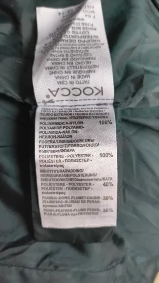 Abrigo verde KOCCA Talla S