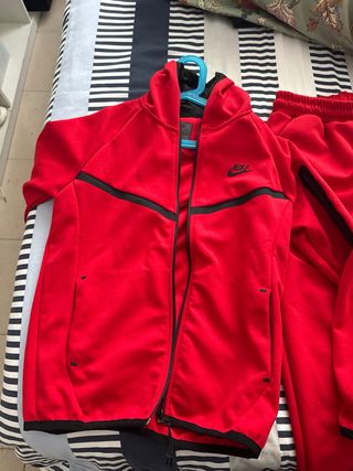 Nike Tech Fleece Pantalones Rojos