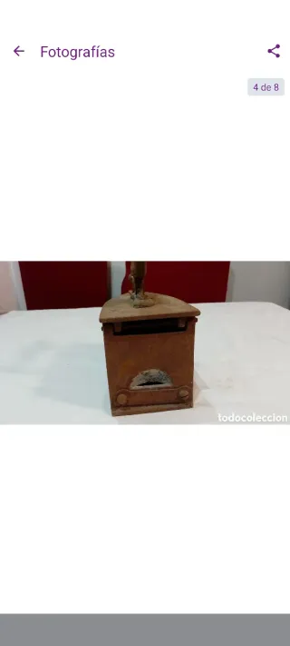 Antigua plancha de carbón siglo XIX