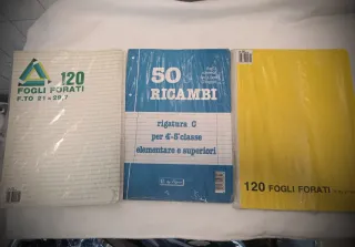 3 risme fogli 120 F.TO 21x29,7 Nuovi.
