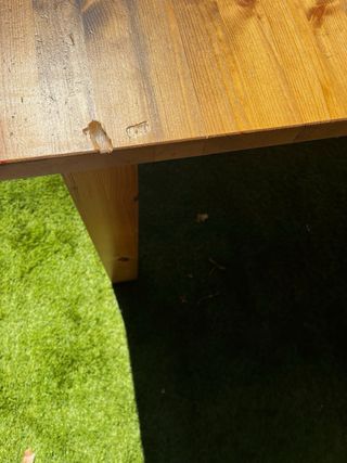 Mesa de madera rústica extensible