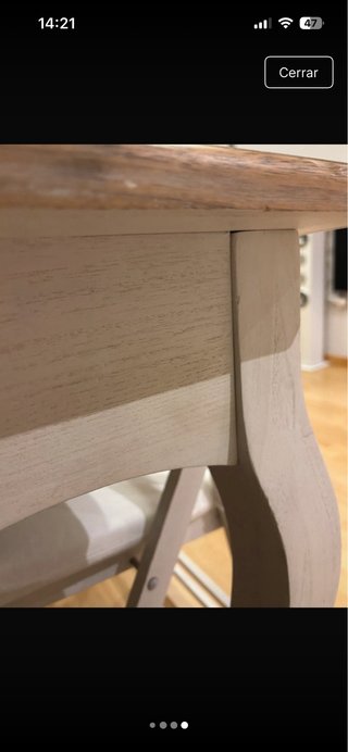 Mesa de comedor decapada blanca 160x90 Negociable