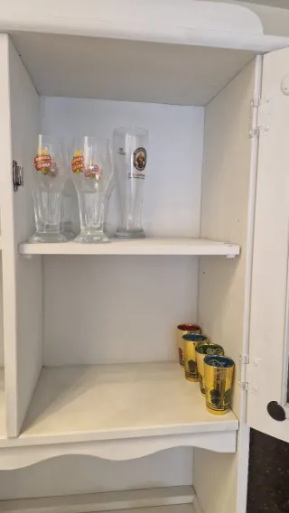 Alacena blanca 130x44x198