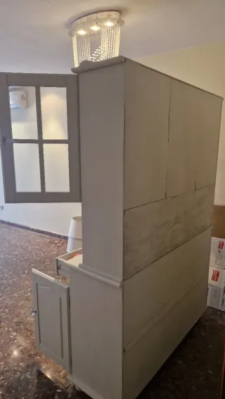 Alacena blanca 130x44x198