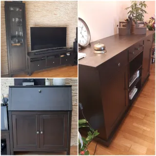 Conjunto Muebles Comedor IKEA HEMNES Negro