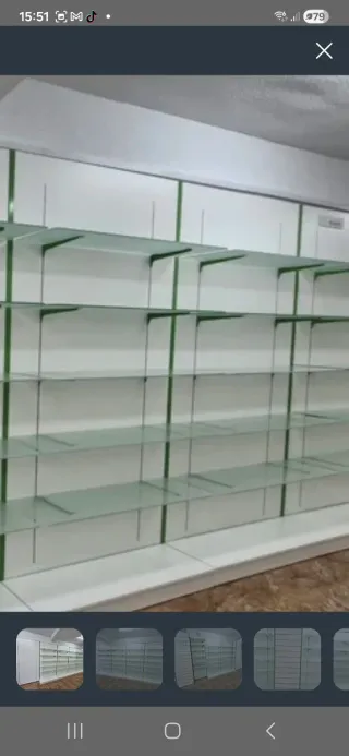 2 Murales expositor tienda regulable+2 cajoneras