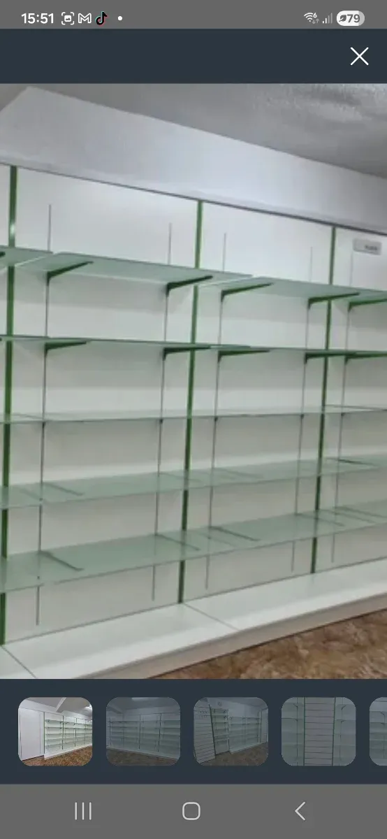 2 Murales expositor tienda regulable+2 cajoneras