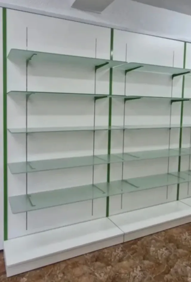 2 Murales expositor tienda regulable+2 cajoneras