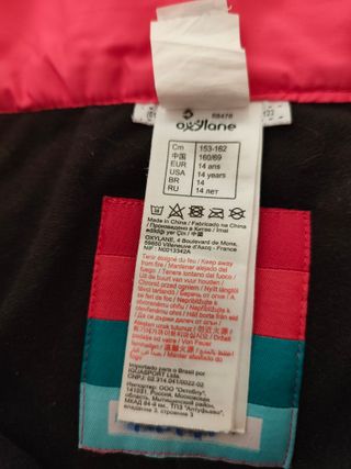 Pantalón de esquí rosa Talla 14 años