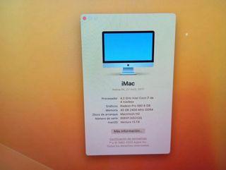 iMac i7 Retina 5K 40GB RAM 2017 Argento