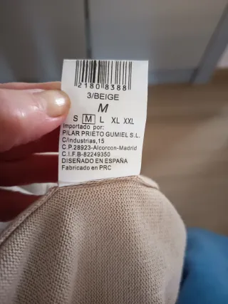 Jersey perlas beige Pilar Prieto