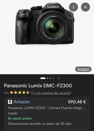 Cámara Panasonic Lumix Negra DMC-FZ300