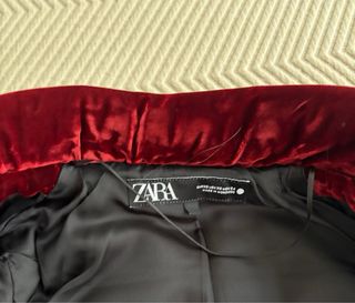 Giacca Zara Velluto Borgogna