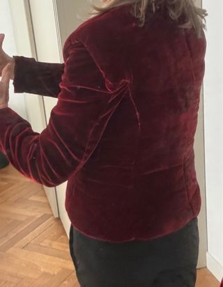 Giacca Zara Velluto Borgogna