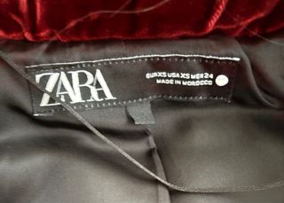 Giacca Zara Velluto Borgogna