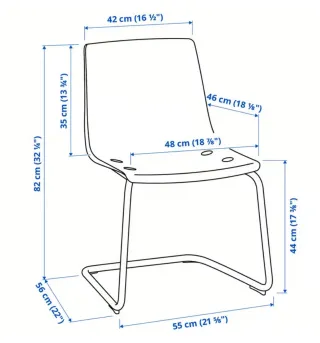 6 Sillas Transparentes Metálicas IKEA TOBIAS *