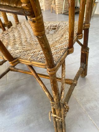 2 Sillones Antiguos Mimbre para restaurar