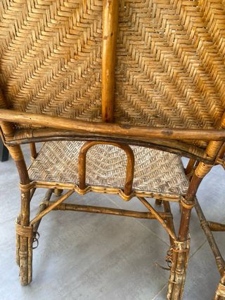 2 Sillones Antiguos Mimbre para restaurar