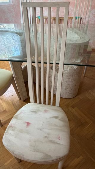 Tavolo da pranzo in pietra e cristallo