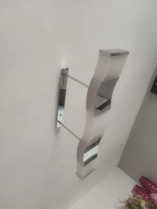 Lámpara de techo moderna plata y cristal