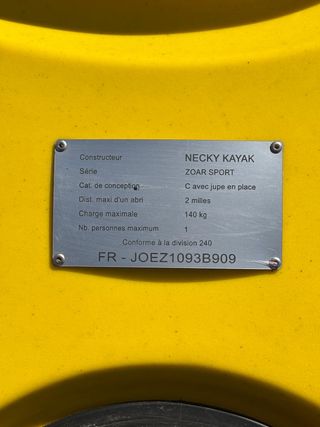 Kayak Necky Zoar Sport 4,25m