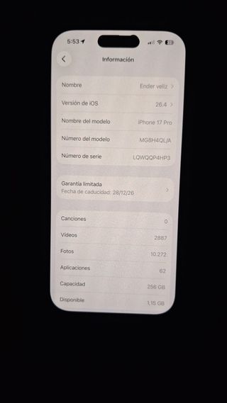 iPhone 17 Pro Naranja 256GB