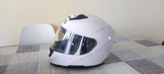Casco de moto integral blanco