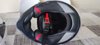 Casco de moto integral blanco