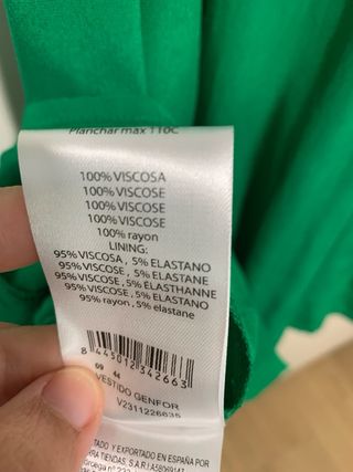 Vestido Simorra verde talla 44 nuevo