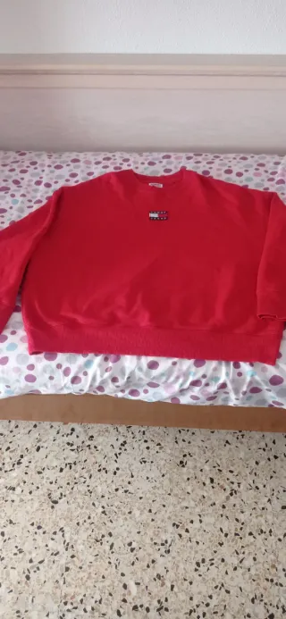 Sudadera Tommy Jeans Roja Talla XXL