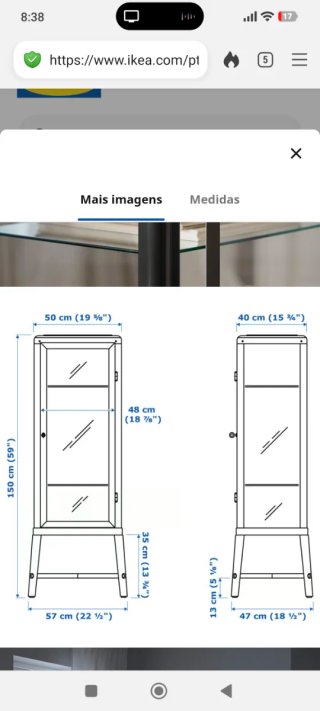 2 Vitrinas Ikea Cristal Metal 1 roja 1 crema
