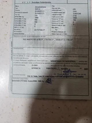 Carro Portacoches carnet B marca Descansabacas