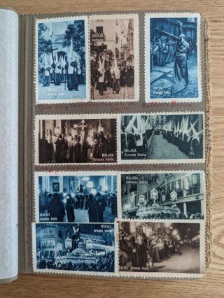 Álbum 133 sellos Semana Santa Málaga 1940