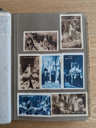 Álbum 133 sellos Semana Santa Málaga 1940