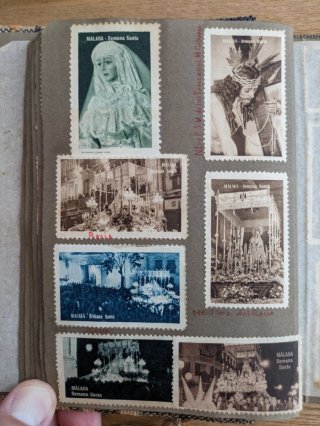 Álbum 133 sellos Semana Santa Málaga 1940