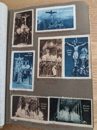 Álbum 133 sellos Semana Santa Málaga 1940