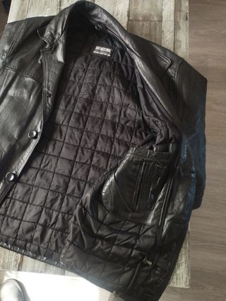 Chaqueta de cuero BENZENE negra