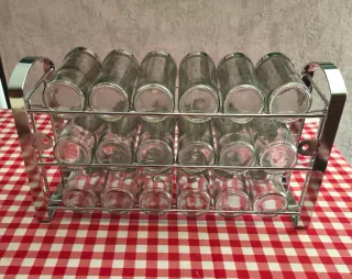 Estante Especias 18 Tarros Cristal